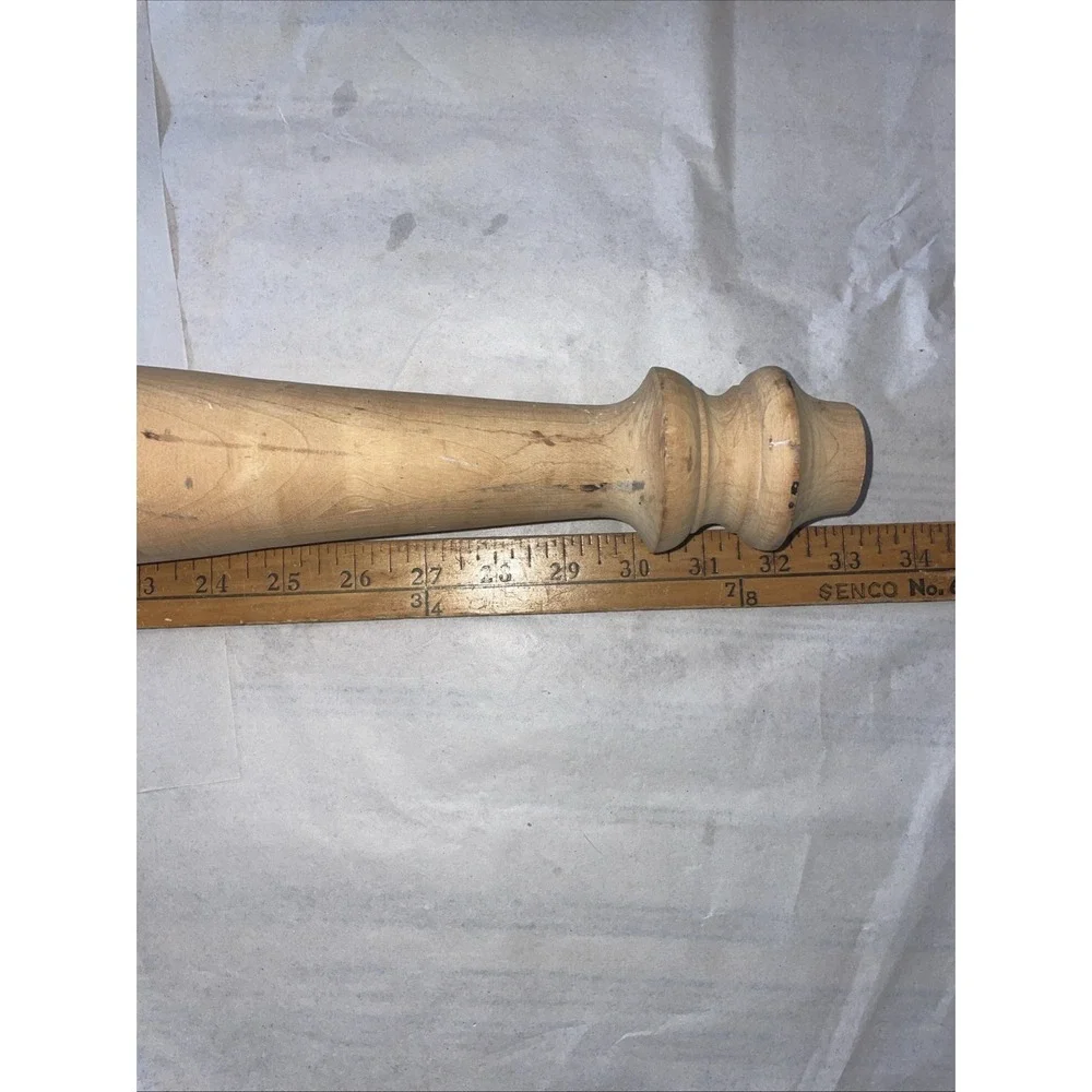 Wooden Baluster Pole Hardwood Raw Turned 33.5